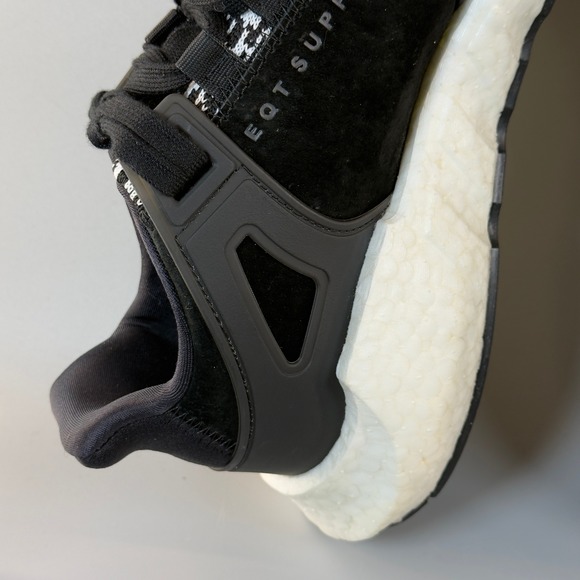 Adidas EQT Support 93/17 Mens 9.5 9 1/2 Black Glitch White Running Shoe Lace Low - Picture 11 of 16